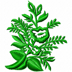 Flowers And Tree Embroidery Design 9